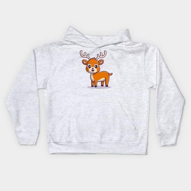 Cute Deer Kids Hoodie by Catalyst Labs